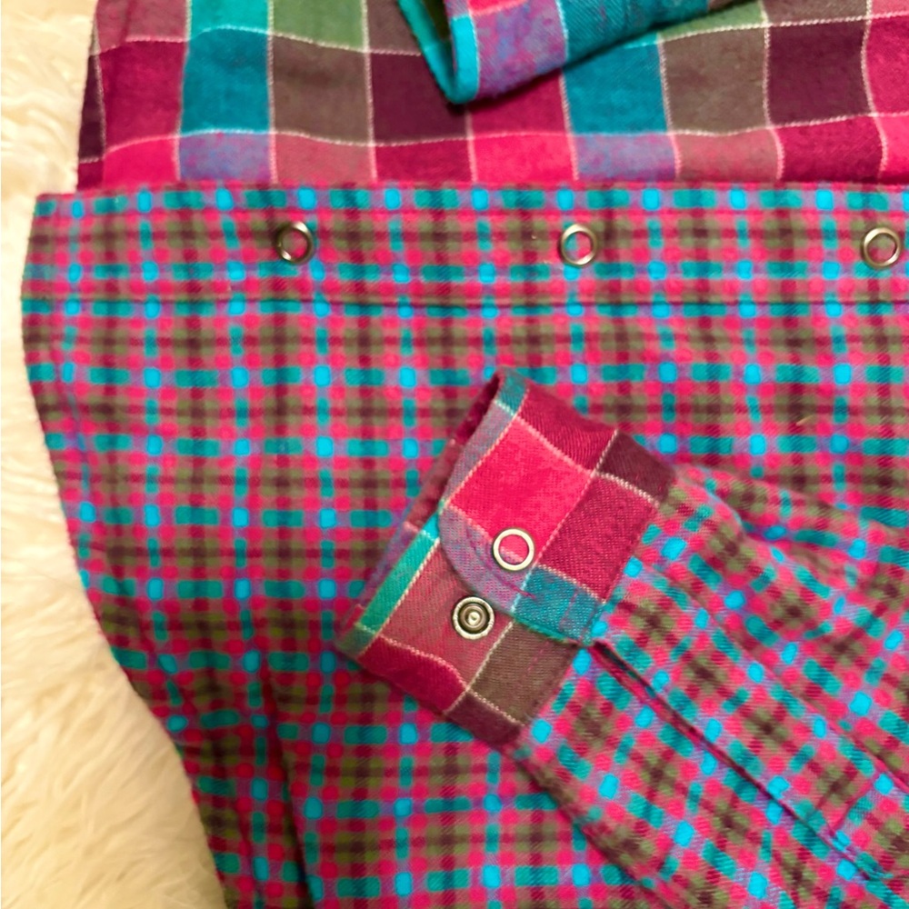 NWOT LL Bean Plaid Kids Fleece-Lined Hoodie - Picture 5 of 5